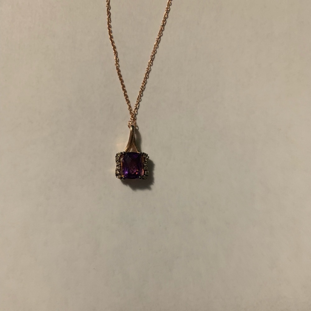LeVian Amethyst earring and necklace set